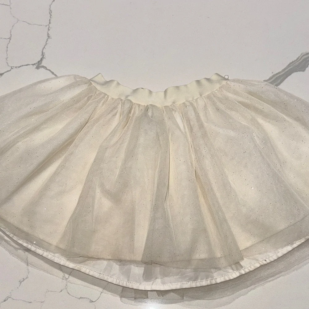 Ralph Lauren Girls Toddler Cream Tulle Tutu Skirt 4/4T